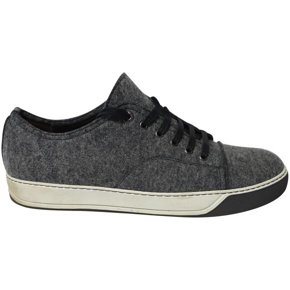 Lanvin DBB1 Felt Low-Top Sneakers in Grey Wool - Picture 1 of 6